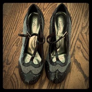 Brown Patterned Heels